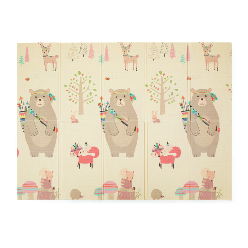 Covoras de joaca reversibil Petite&Mars 197 x 147 cm cu geanta de transport Animale, imagine 2