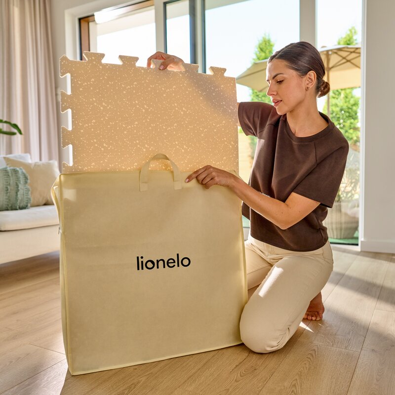 Covoras educativ Lionelo Yoka, 173x116 cm, Bej