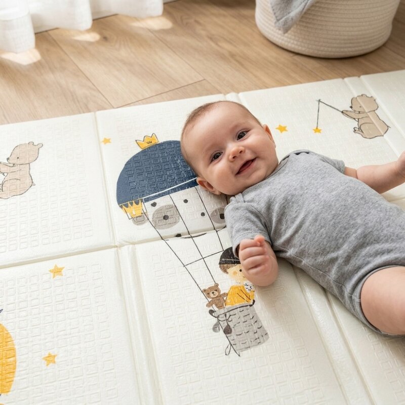 Covoras educativ Petite&Mars Campy L 130 x 200 cm Baloane, imagine 2