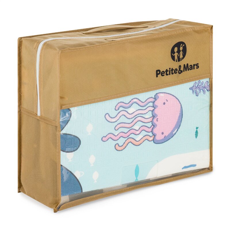 Covoras educativ Petite&Mars Campy S din spuma XPE 120 x 120 cm, pliabil