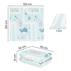 Covoras educativ Petite&Mars Campy S din spuma XPE 120 x 120 cm, pliabil
