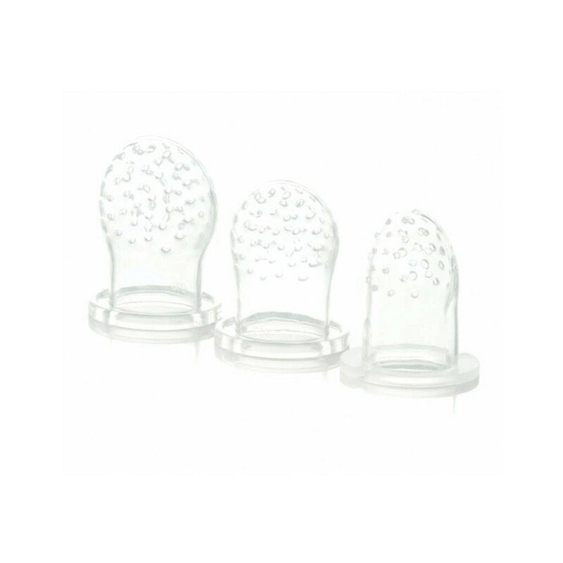 Dispozitiv de hranire, Jane, Pentru fructe si legume, Cu trei adaptoare din silicon, Fara BPA, 6+ luni, Mint