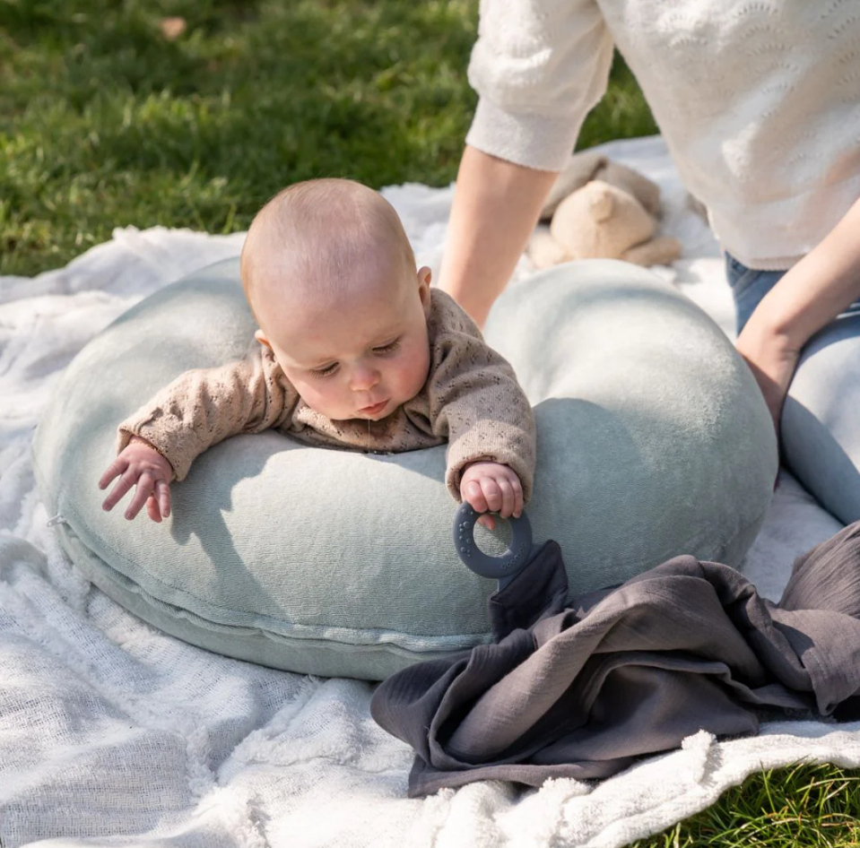 Doomoo - Esarfa pentru alaptat multifunctionala din bumbac organic Mom’n Play Grey