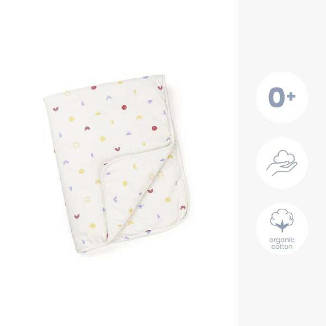 Doomoo - Paturica ultradelicata bumbac organic, Happy Colors