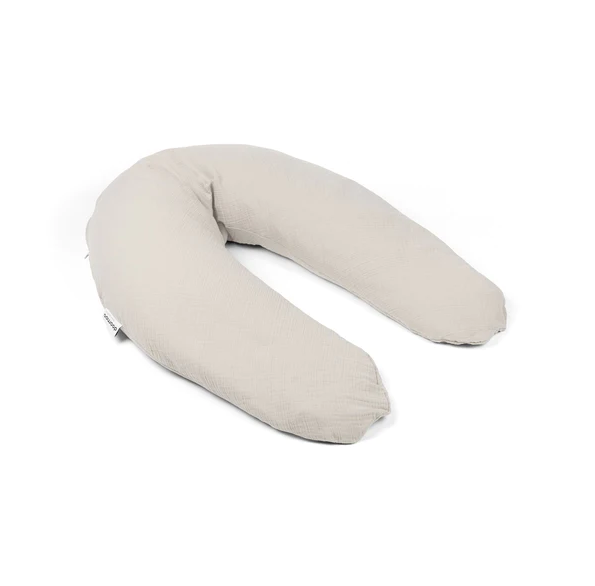 Pernă Doomoo Comfy Big Tetra 3în1 Bumbac Organic Almond Gravide+Alaptare