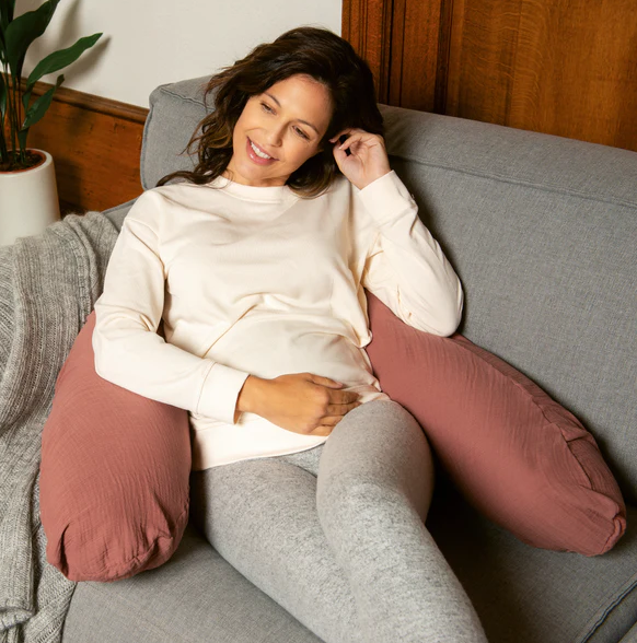 Doomoo Perna Comfy Big Tetra 3 in 1 din bumbac organic pentru gravide si alaptare