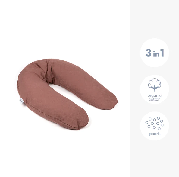Doomoo Perna Comfy Big Tetra 3 in 1 din bumbac organic pentru gravide si alaptare