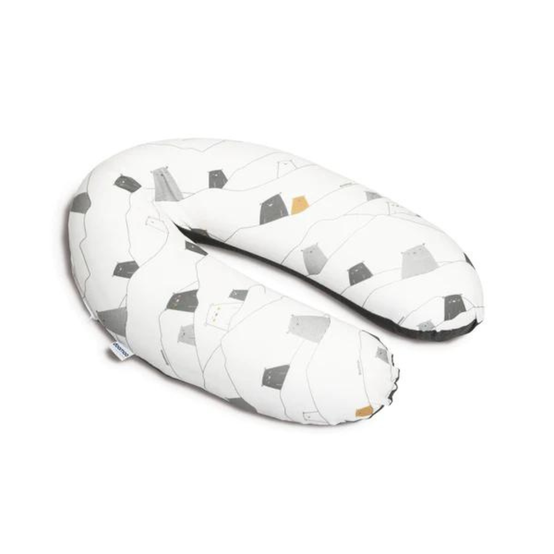 Pernă Doomoo Buddy 3în1 Bumbac Organic Bear Grey Gravide+Alaptare