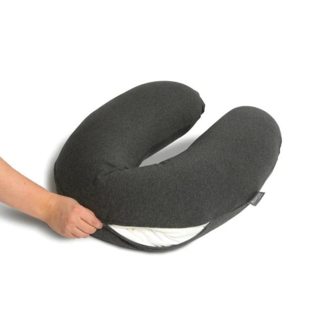 Pernă Doomoo Buddy 3în1 Bumbac Organic Chine Anthracite Gravide+Alaptare