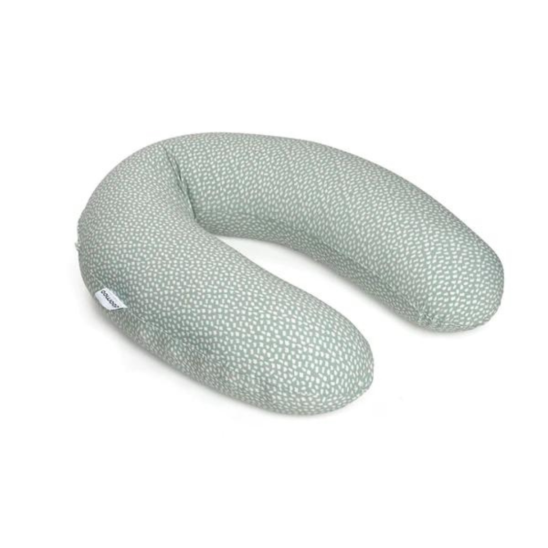 Pernă Doomoo Buddy 3în1 Bumbac Organic Cloudy Kaki Gravide+Alaptare