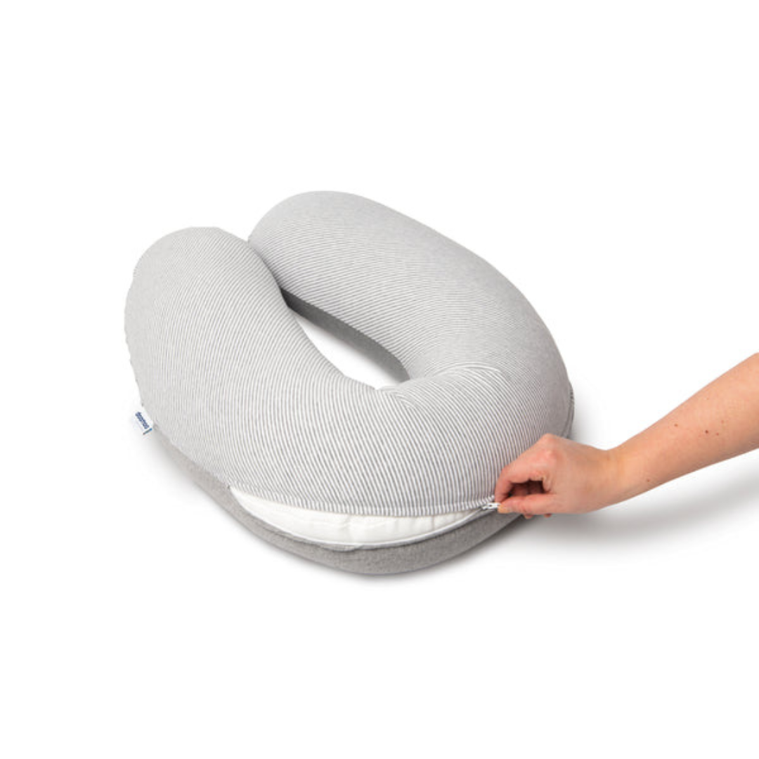 Pernă Doomoo Buddy 3în1 Bumbac Organic Light Grey Gravide+Alaptare