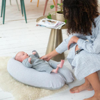 Pernă Doomoo Buddy 3în1 Bumbac Organic Light Grey Gravide+Alaptare