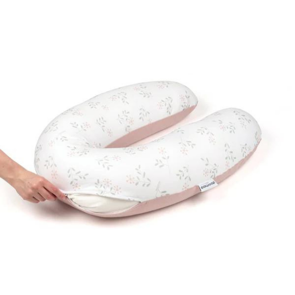 Pernă Doomoo Buddy 3în1 Bumbac Organic Spring Pink Gravide+Alaptare