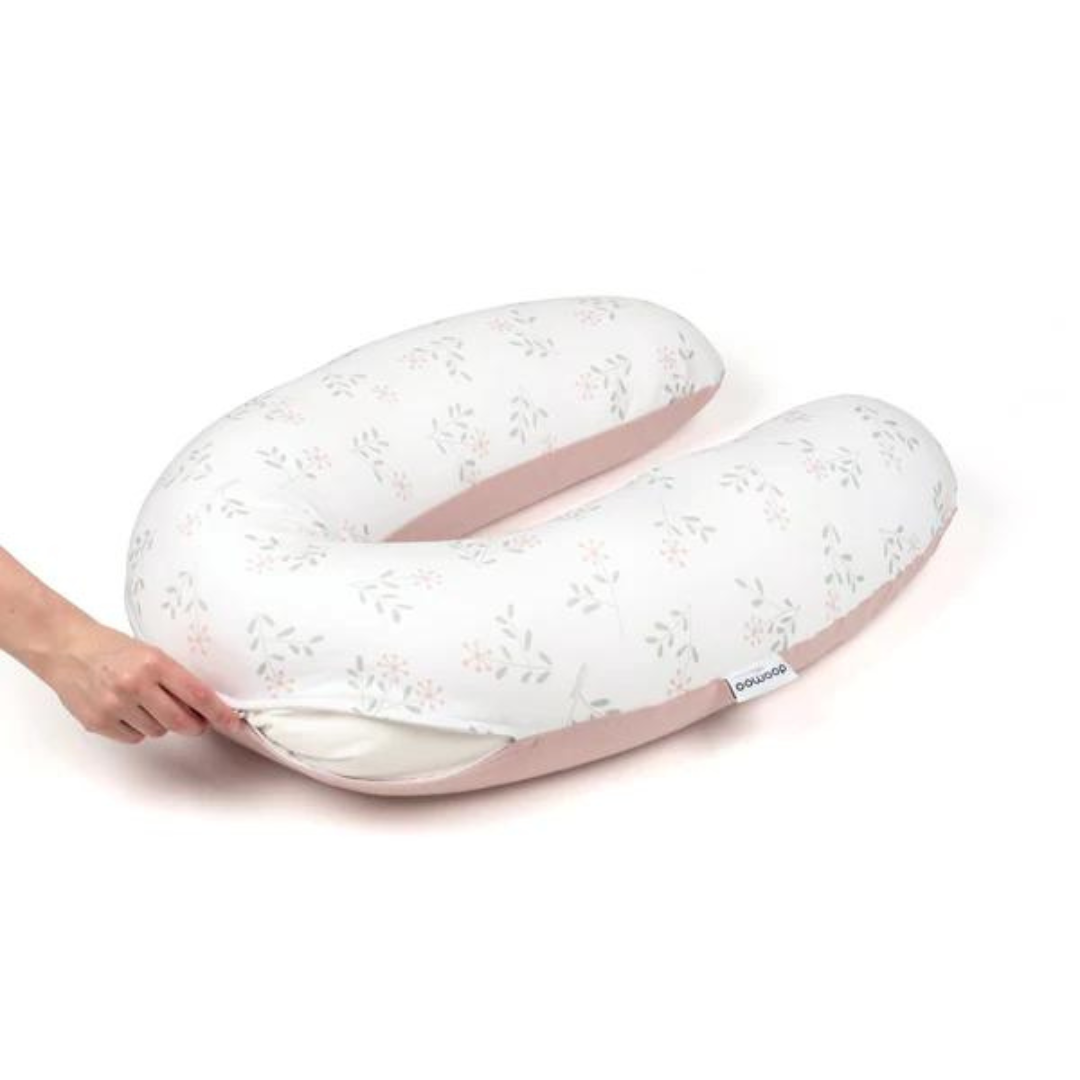 Pernă Doomoo Buddy 3în1 Bumbac Organic Spring Pink Gravide+Alaptare