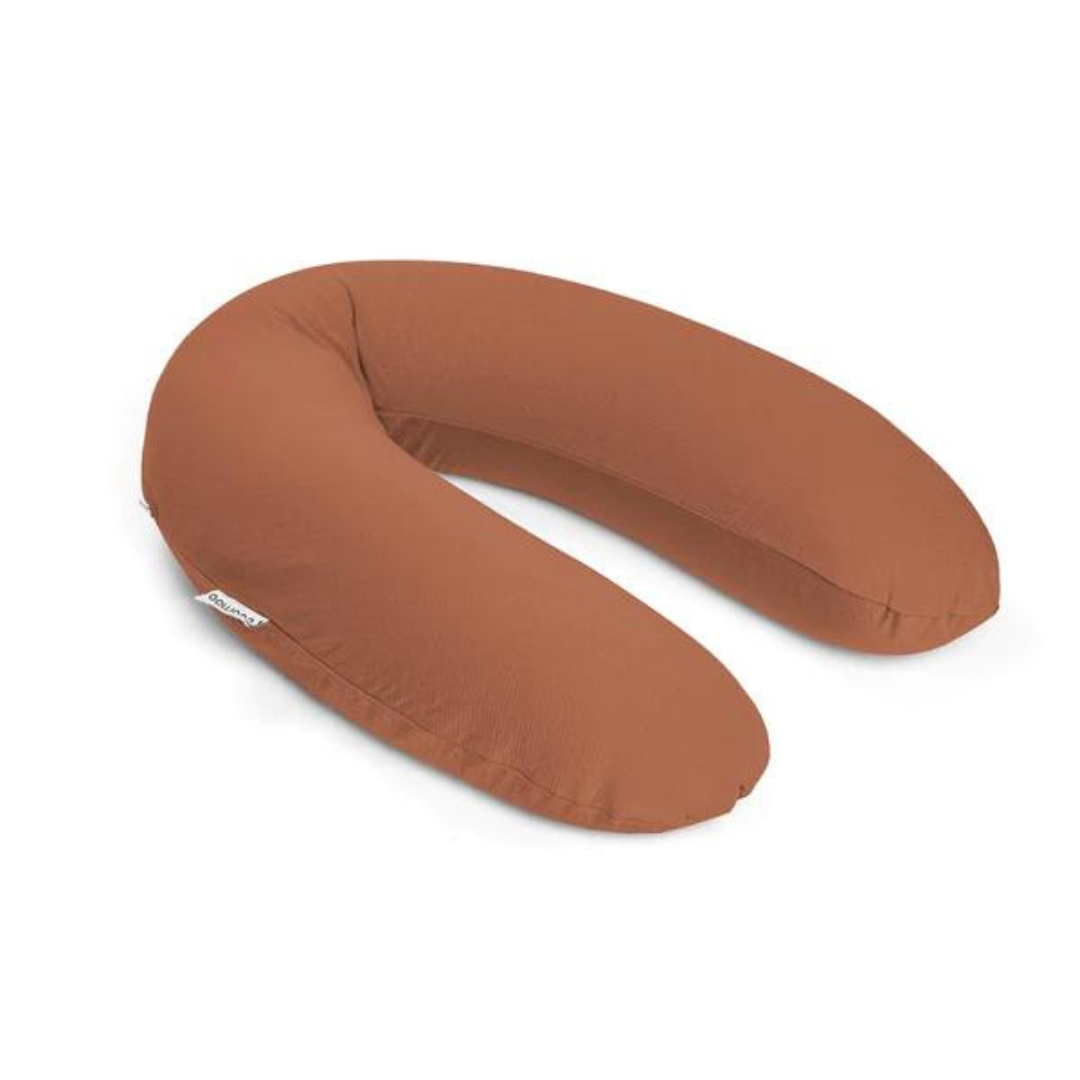 Pernă Doomoo Buddy 3în1 Bumbac Organic Tetra Jersey Terracotta Gravide+Alaptare