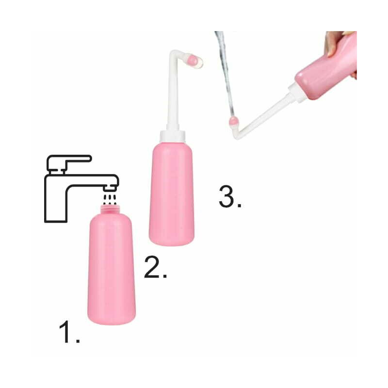 Dus vaginal, Bocioland, Pentru igiena intima, Util in perioada postpartum, Portabil, 500 ml, Roz