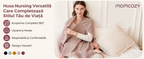 Husa pentru alăptare Momcozy – Protecție pentru intimitate în timpul alăptării, material moale și respirabil, utilizare multifuncțională, portabilă, cu săculeț pentru spălare inclus