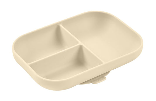 Farfurie Compartimentată Silicon Beaba cu Ventuză Clay