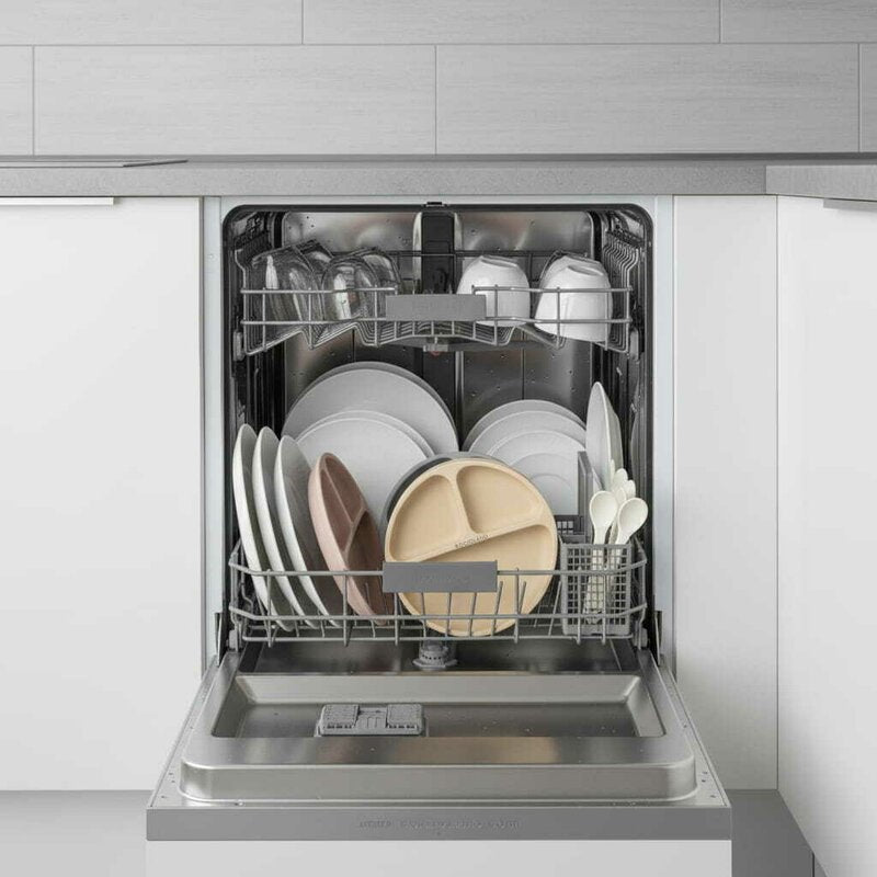 Farfurie compartimentata, Bocioland, Rotunda, Cu 3 compartimente, Fara BPA, 6-36 luni, Dark grey