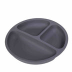 Farfurie compartimentata Bocioland rotunda, silicon, Antracite