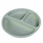 Farfurie compartimentata Bocioland rotunda, silicon, Green