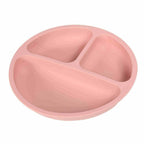 Farfurie compartimentata Bocioland rotunda, silicon, Pink