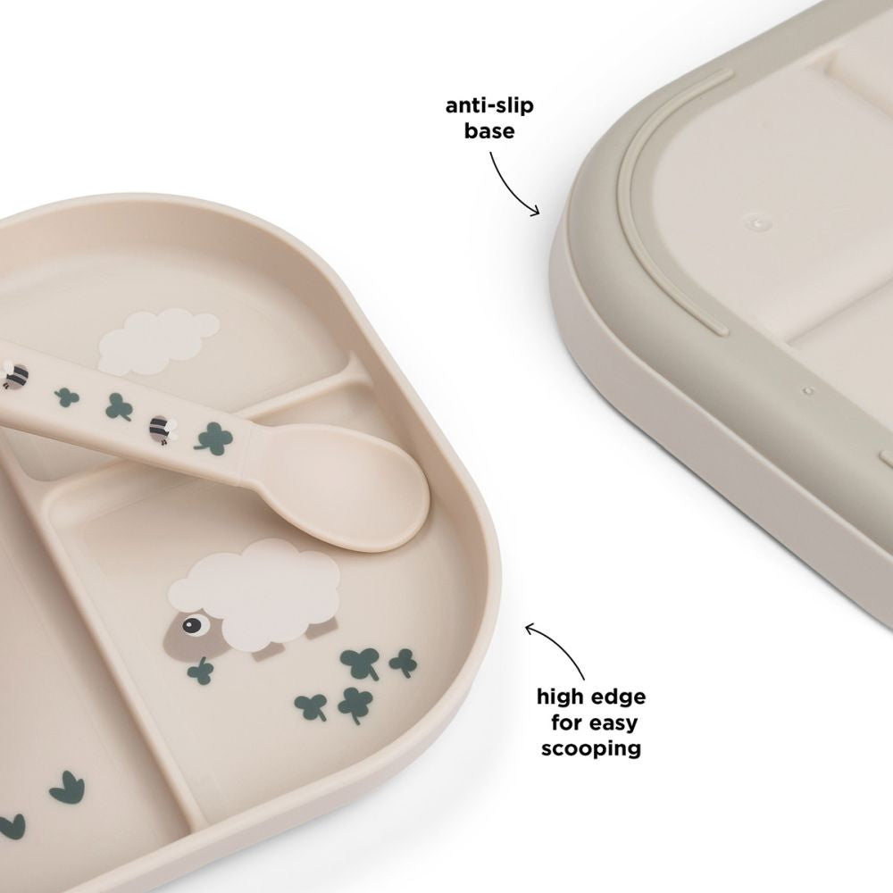 Farfurie compartimentata Done by Deer Foodie Tiny Farm Sand