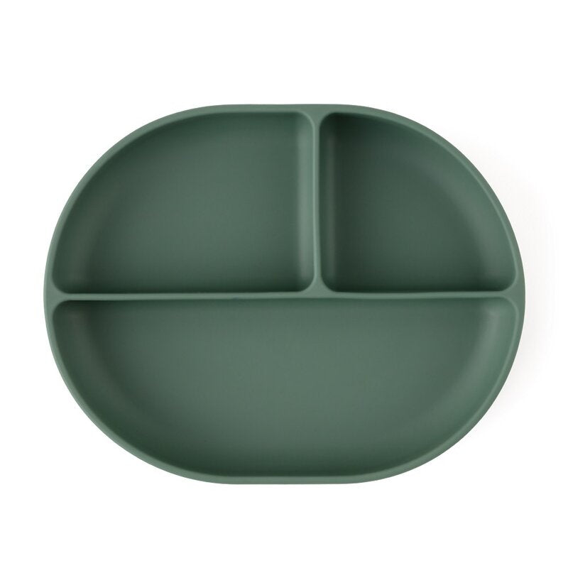 Farfurie compartimentata ovala Petite&Mars Take&Match 630 ml Verde, imagine 2
