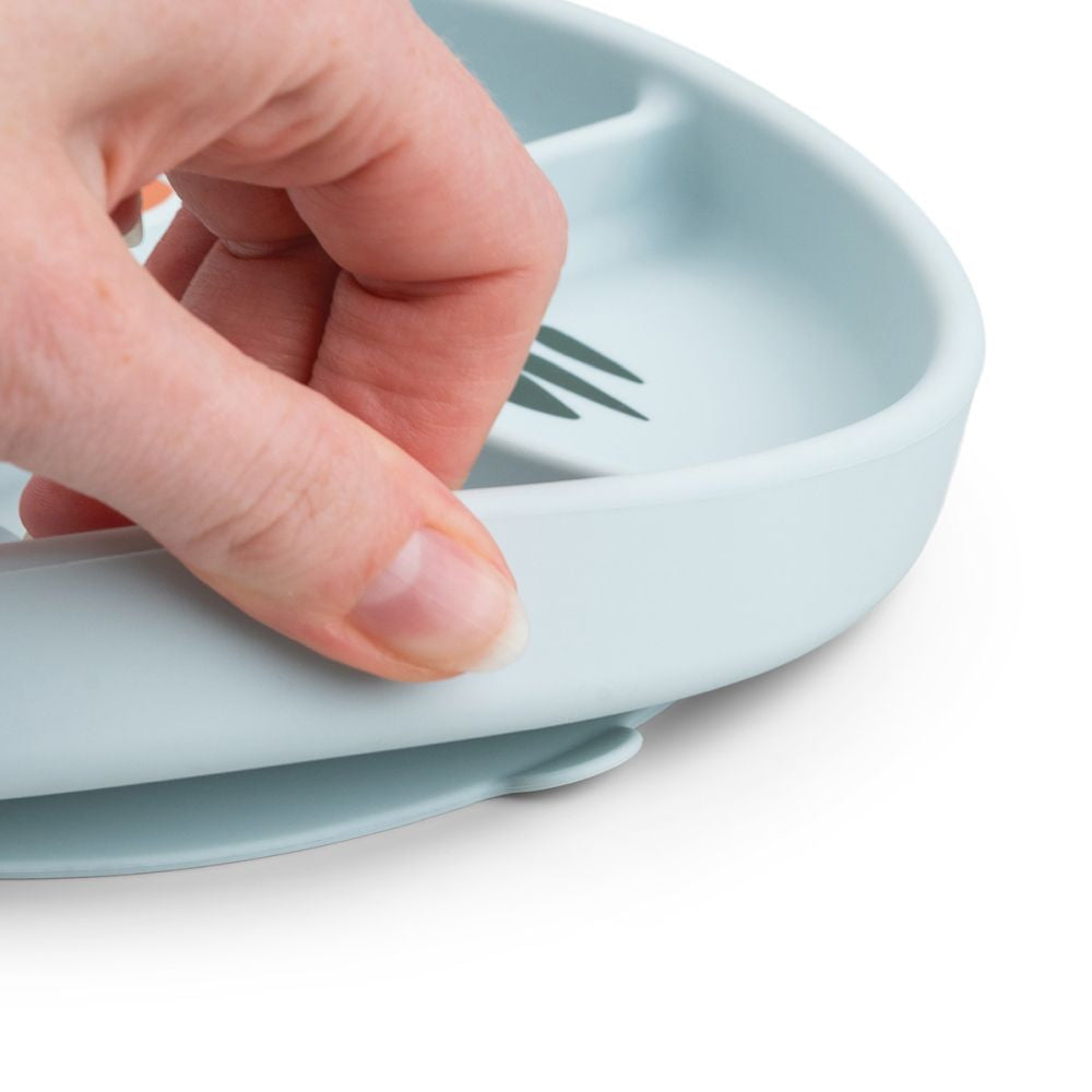 Farfurie compartimentata StickStay Done by Deer Playground Blue