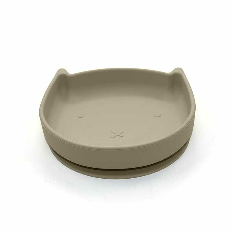 Farfurie Bocioland pisicuță cu ventuze, Dark Beige, imaginea 4