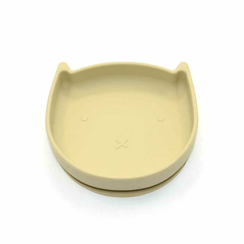 Farfurie Bocioland pisicuță cu ventuze, Light Beige, imaginea 3