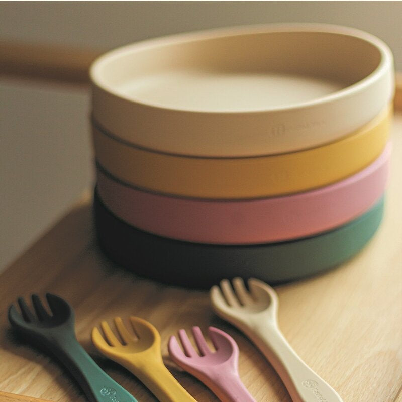 Farfurie, Petite&Mars, Take&Match, Din silicon, Cu ventuza, Fara BPA, 6 luni+, 400 ml, Bej