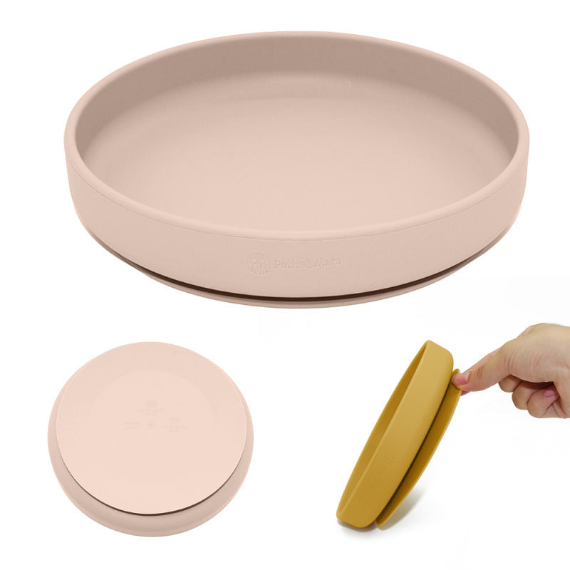 Farfurie, Petite&Mars, Take&Match, Din silicon, Cu ventuza, Fara BPA, 6 luni+, 400 ml, Bej