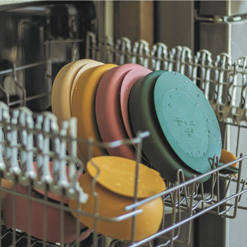 Farfurie, Petite&Mars, Take&Match, Din silicon, Cu ventuza, Fara BPA, 6 luni+, 400 ml, Ocru