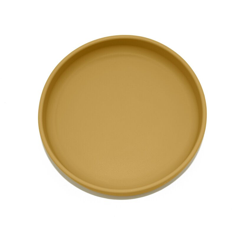 Farfurie, Petite&Mars, Take&Match, Din silicon, Cu ventuza, Fara BPA, 6 luni+, 400 ml, Ocru