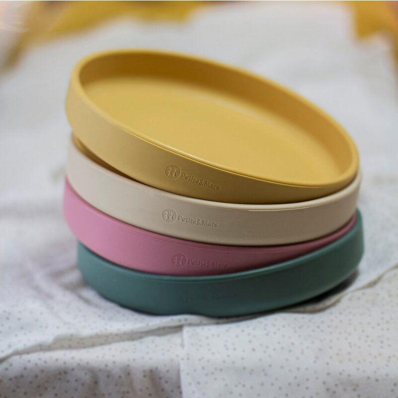 Farfurie, Petite&Mars, Take&Match, Din silicon, Cu ventuza, Fara BPA, 6 luni+, 400 ml, Roz