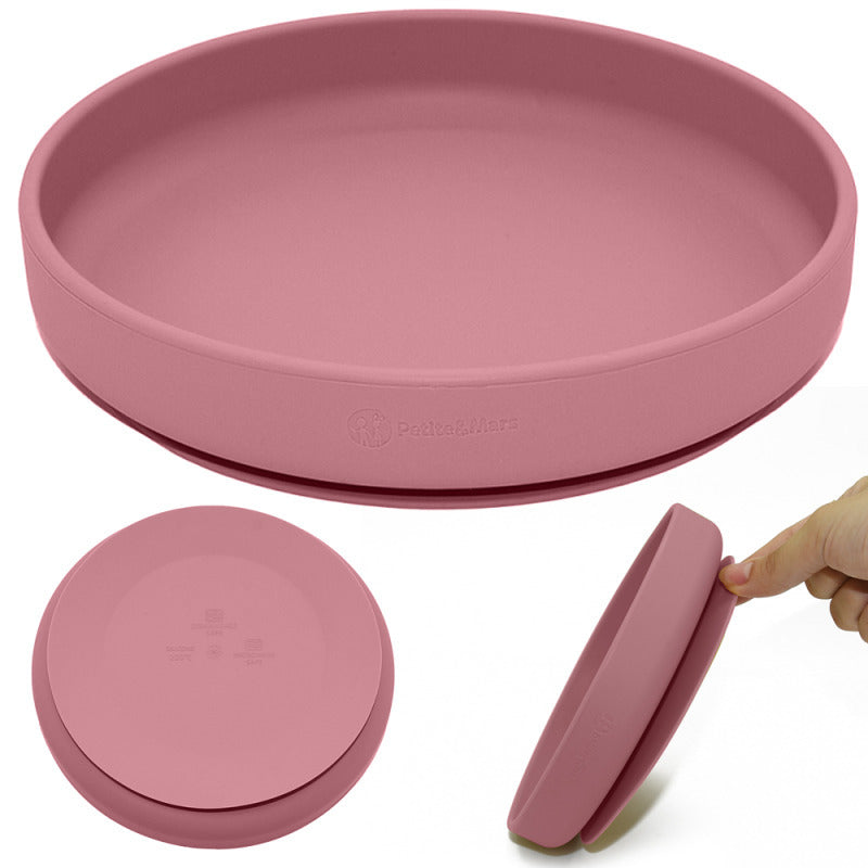 Farfurie, Petite&Mars, Take&Match, Din silicon, Cu ventuza, Fara BPA, 6 luni+, 400 ml, Roz