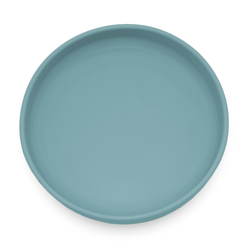 Farfurie, Petite&Mars, Take&Match, Din silicon, Cu ventuza, Fara BPA, Adecvata pentru masina de spalat vase si microunde, Nu absoarbe mirosuri, 6 luni+, 400 ml, Frosted Sky, Albastru