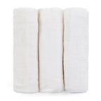 Set 3 scutece, Feedo, Din muselina, Multifunctionale, Din bumbac certificat Oeko-Tex Standard 100, 68x68 cm, 0 luni+, Alb