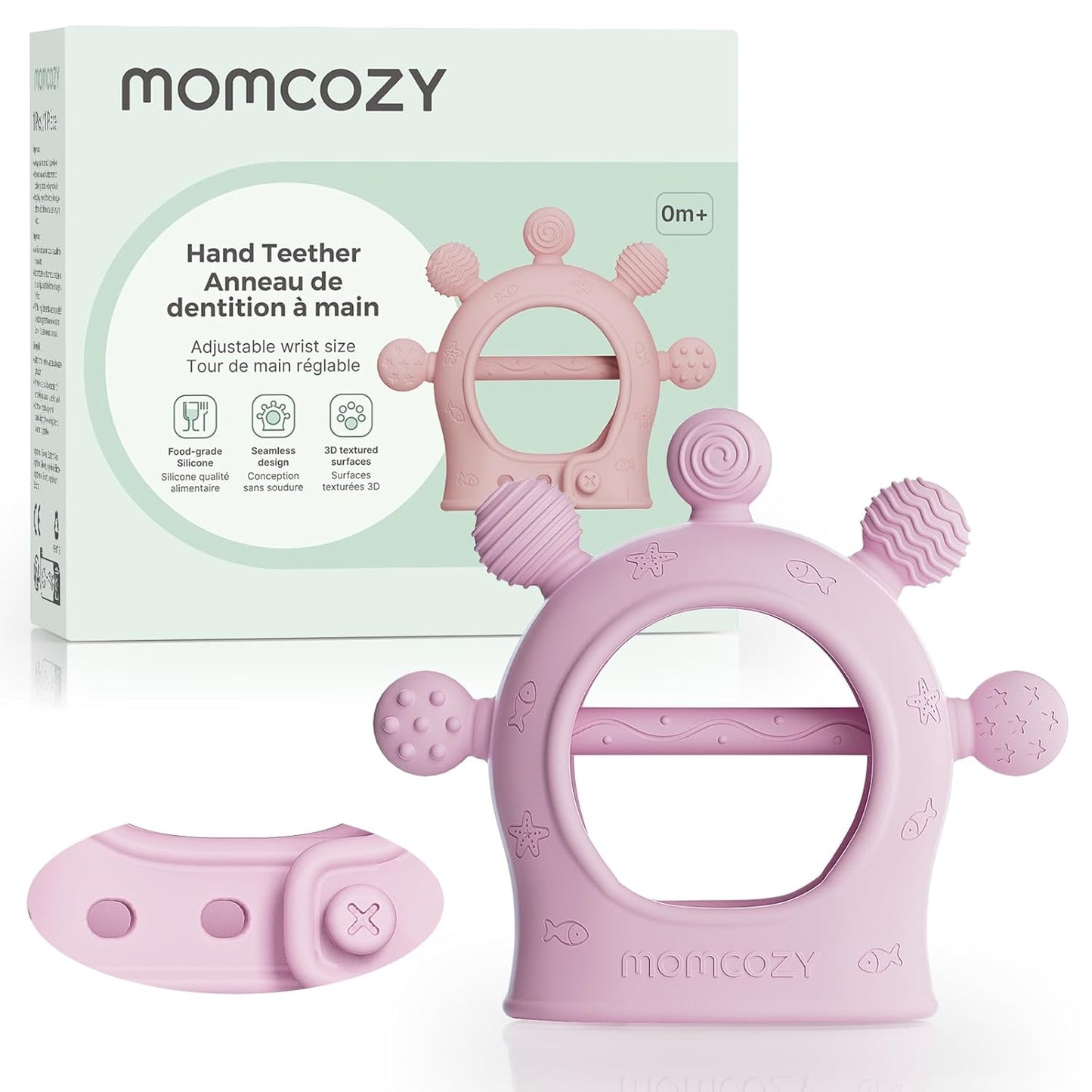Jucarie de Dentitie Momcozy cu Bratara pentru Bebelusi