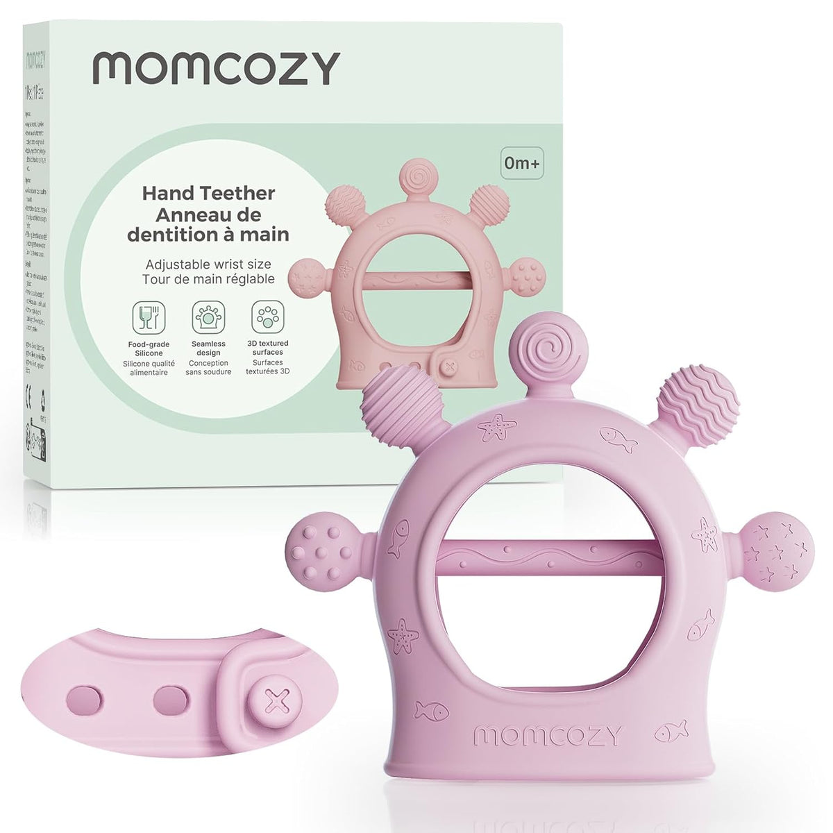 Jucarie de Dentitie Momcozy cu Bratara pentru Bebelusi