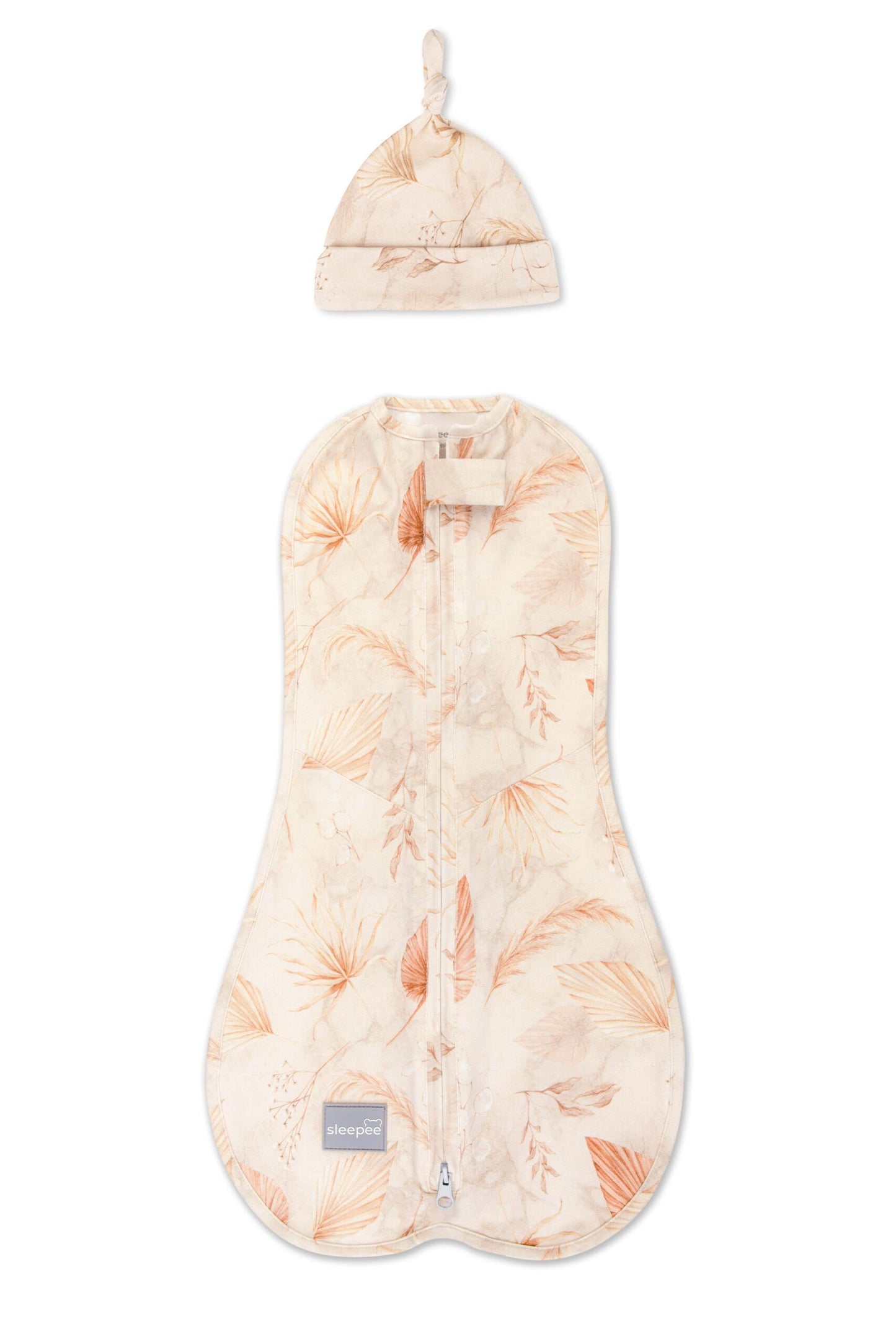 Saculet Swaddle infasat Nou Nascut Bumbac + Caciulita - First Step