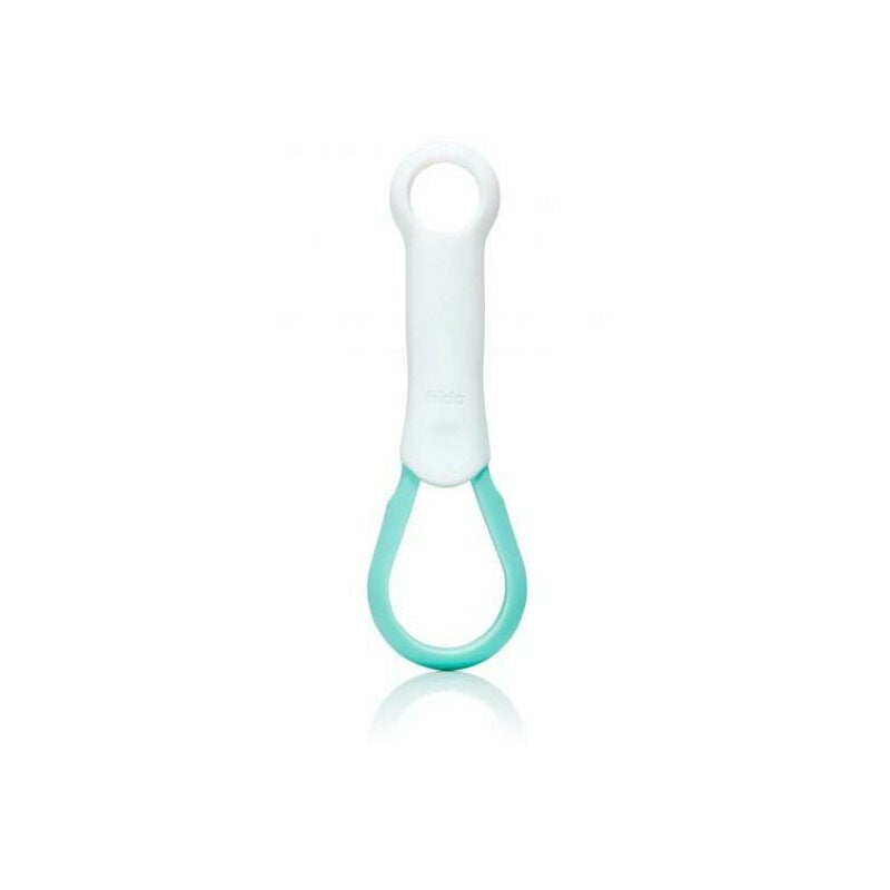 Foarfecuta pentru unghii , Fridababy, Easy Grip, Ergonomica, Cu varf rotunjit, Maner antialunecare, Cu husa de protectie, 0 luni+, Otel inoxidabil, Fara BPA, Verde/Turquoise