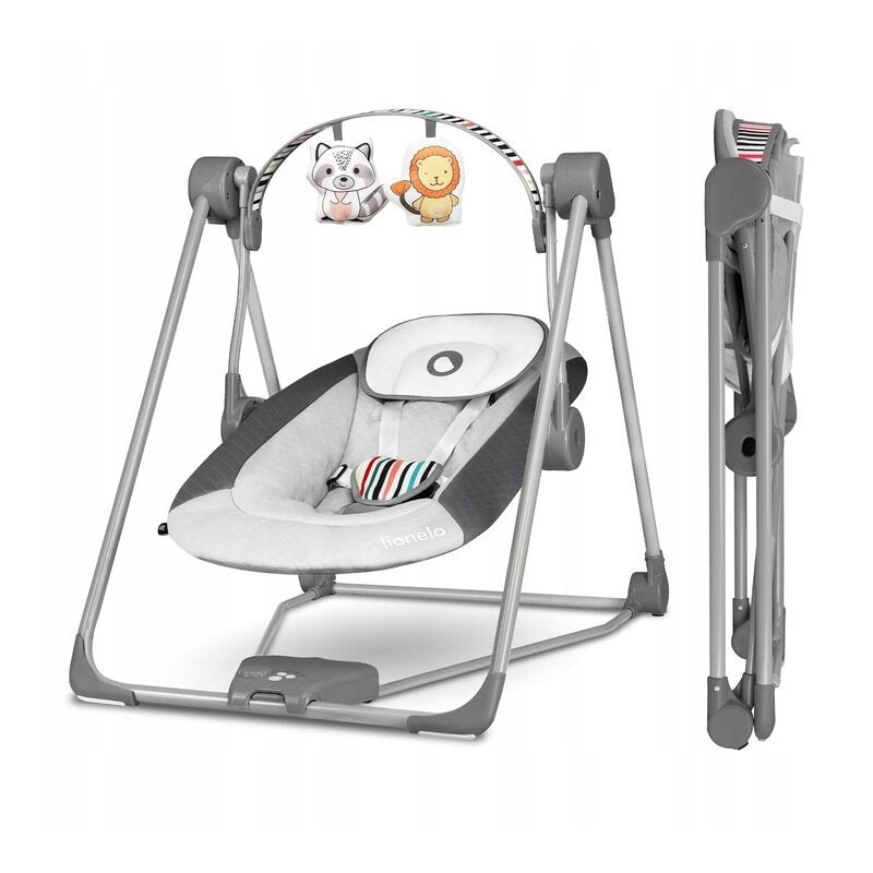 Balansoar electric Lionelo Otto Cozy Gri - vedere laterala