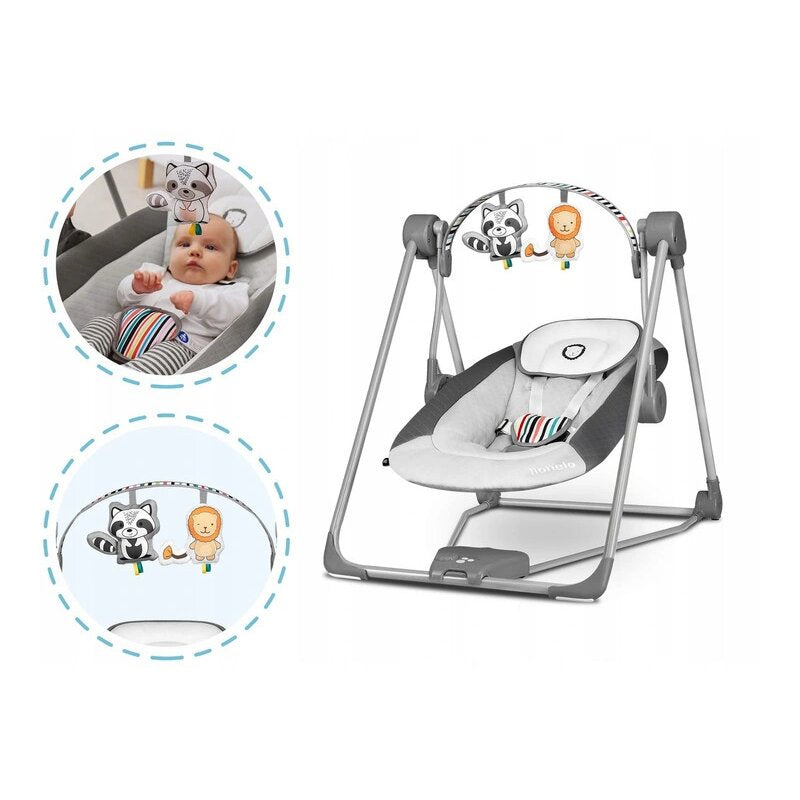 Balansoar electric Lionelo Otto Cozy, Gri