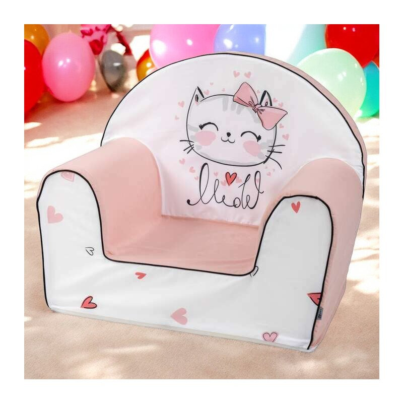Fotoliu pentru copii Bubaba Kitty Pink 9 luni-5 ani