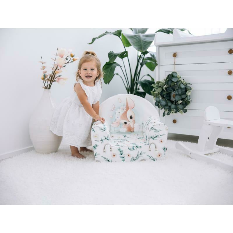 Fotoliu din burete, Bubaba, Pentru copii Green Magic, 9 luni - 5 ani, Cu Husa detasabila