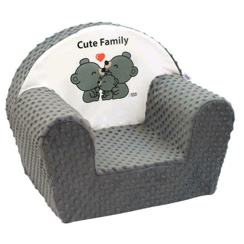 Fotoliu New Baby Cute Family, 42x53 cm, Gri – fotoliul văzut din unghi