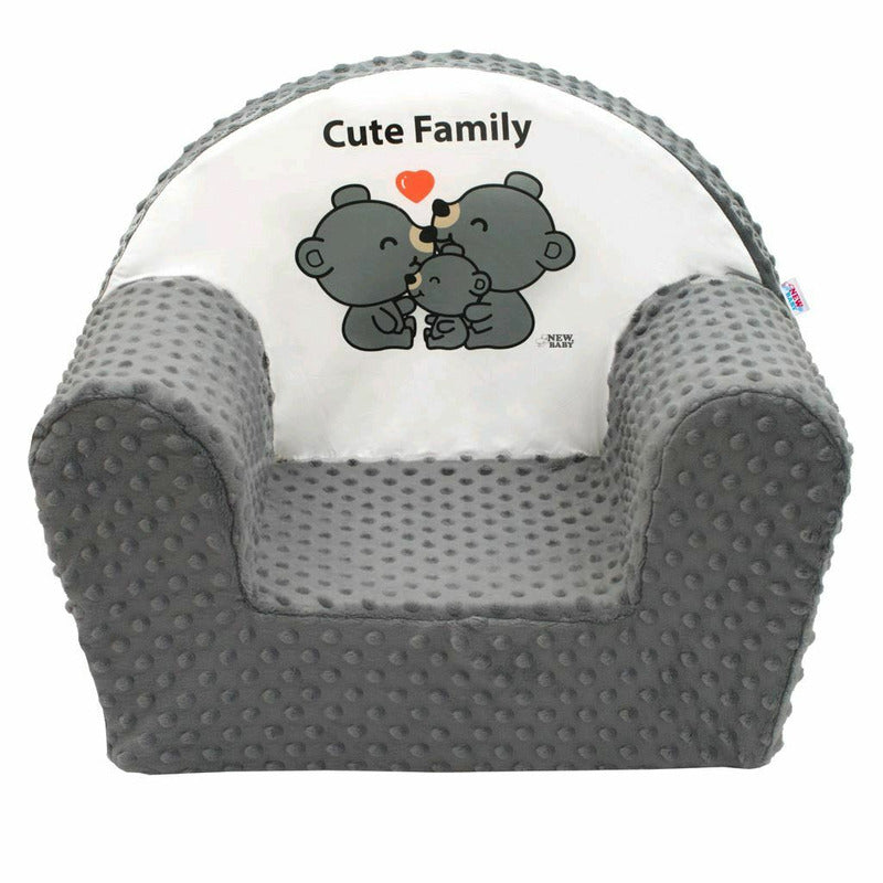 Fotoliu New Baby Cute Family, 42x53 cm, Gri – fotoliul văzut din față