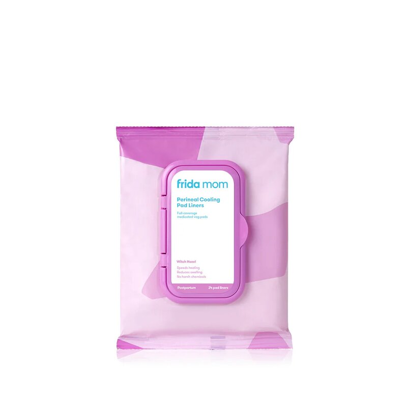Set 24 servetele umede perineale, Frida Mom, Cu efect de calmare, Pentru perioada postpartum, Vindeca si curata zona intima, Fara ingrediente chimice, Alb